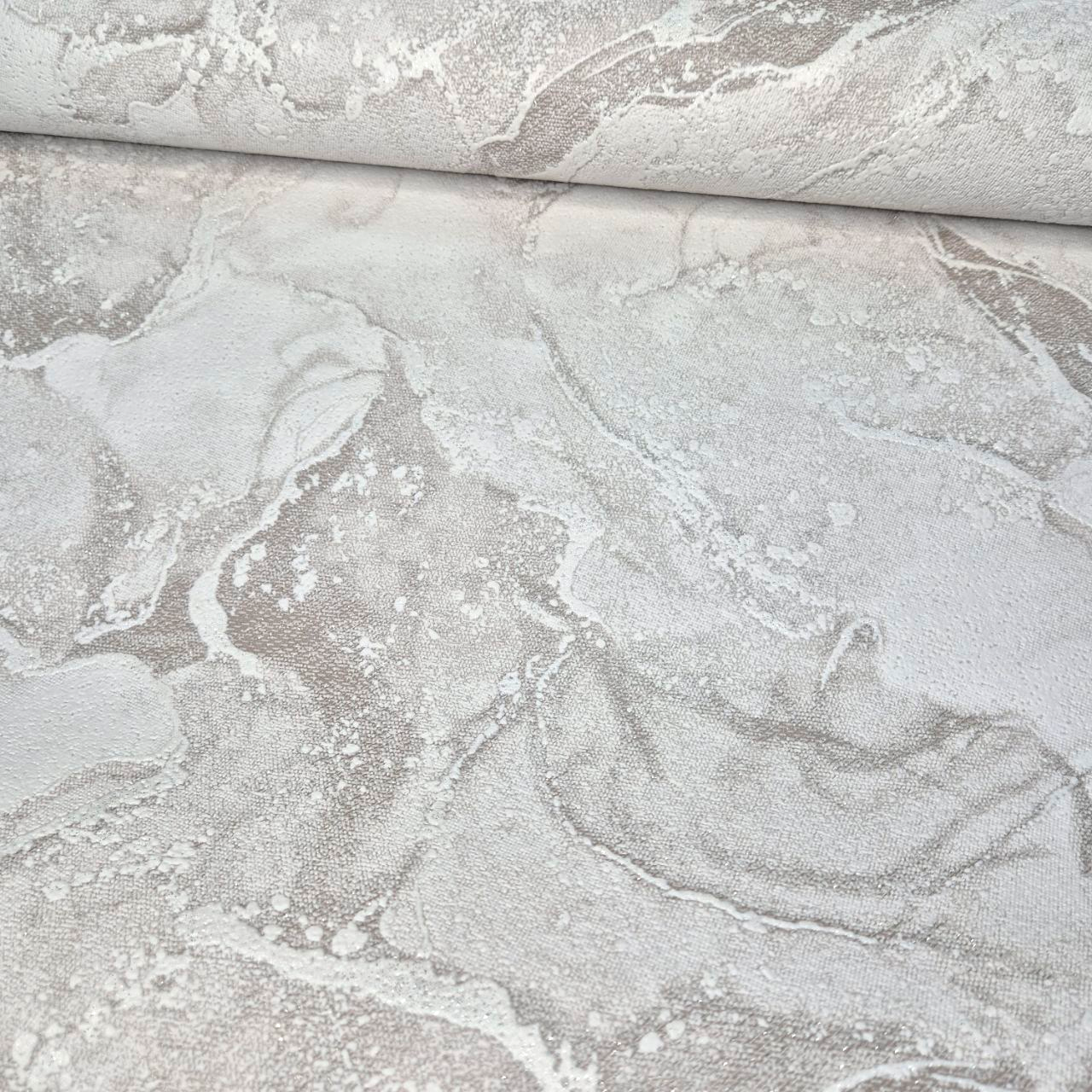 Шпалери вінілові 10.05 × 1.06 м Слов'янські шпалери 3752-01, бежеві для спальні, вітальні, коридору, офісу, кафе, фото 1