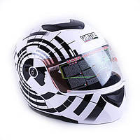 Шолом мотоциклетний закритий VIRTUE MD-903 size M зебра
