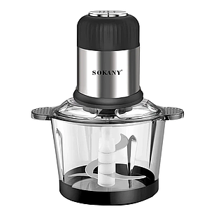 Чопер подрібнювач 800 Вт 4 леза з чашею на 1,5 літри м'ясорубка Sokany SK-7025A