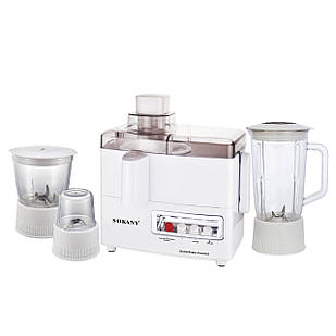 Кухонний комбайн із соковижималкою та кавомолкою 4 в 1 блендер 800 Вт Sokany SK-03029