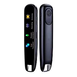 Портативна ручка-сканер перекладач A15S black, 112 мов, Wi-Fi, Bluetooth, офлайн-сканування, запис розмов