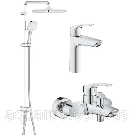 Набiр змiшувачiв 3 в 1 для ванни Grohe Eurosmart (UA123246R1), фото 1