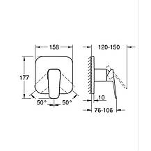 Одноважільний змішувач для душу Grohe Cubeo (1017770000), фото 5