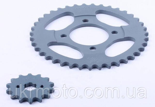 Зірка, к-т 2 шт.: задня + передня 39Т/14Т - 420Н - Дельта, фото 1