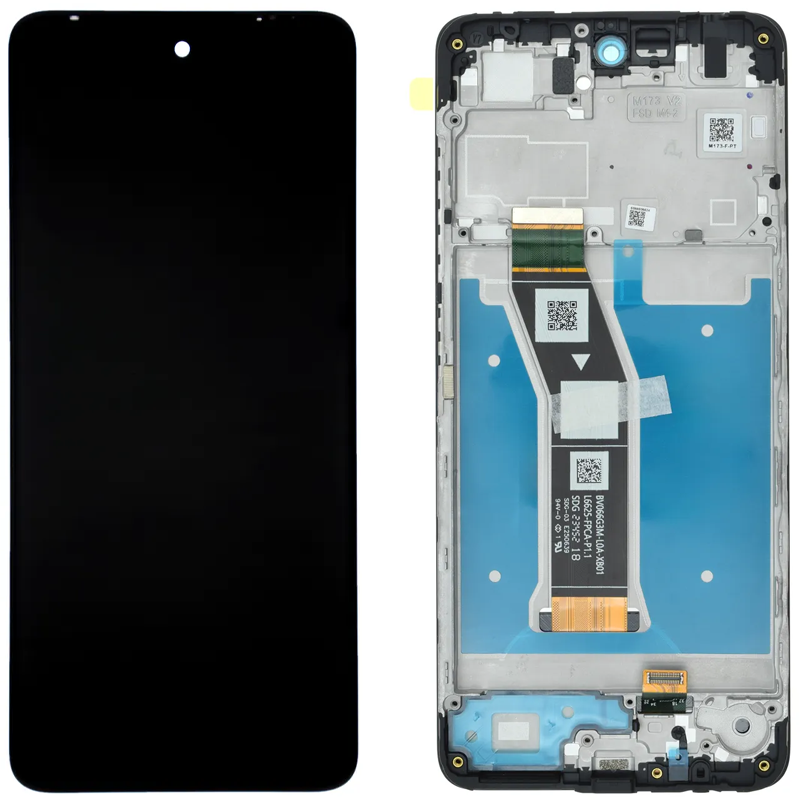 Дисплей Motorola XT2421 Moto G04 у зборі із сенсором і рамкою black service orig