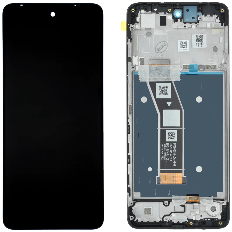 Дисплей Motorola XT2423 Moto G24 у зборі із сенсором і рамкою black service orig