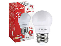 Лампа світлодіодна 7W E27 G45 4000K 220V (V-110541) ТМ VARGO
