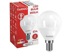 Лампа світлодіодна 9W E14 G45 4000K 220V (V-111144) ТМ VARGO