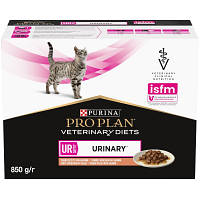 Влажный корм для кошек Purina Pro Plan Veterinary Diets UR ST/OX Urinary С лососем 10 x 85 г 8445290093851 corvette
