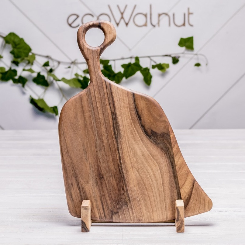 Кухонна дошка із дерева для нарізки подачі продуктів Дощечка для кухні з гравіюванням «Віник», фото 1