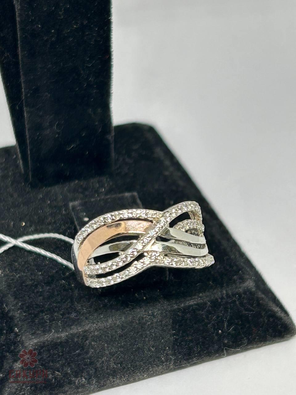 Срібна Каблучка зі вставкою цирконій, фото 1