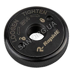 Швидкозатискна гайка на Болгарку M14 RapidE R2577 для дисків 115-230 мм Чорна