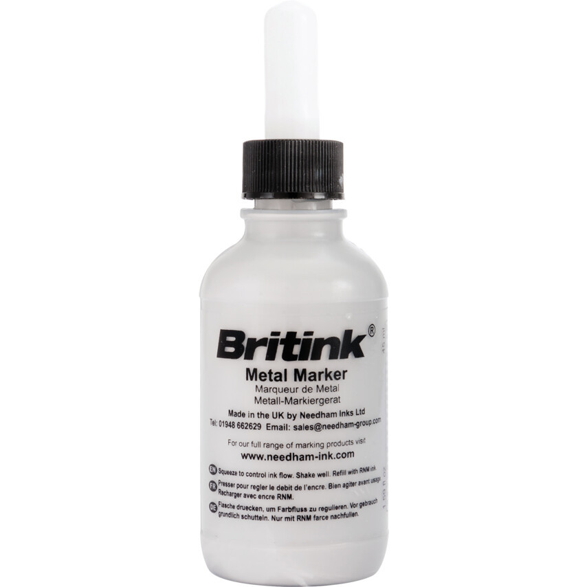 Needham Inks Britink, металевий маркер, сірий, перманентний, кругла головка 2.5 мм, фото 1