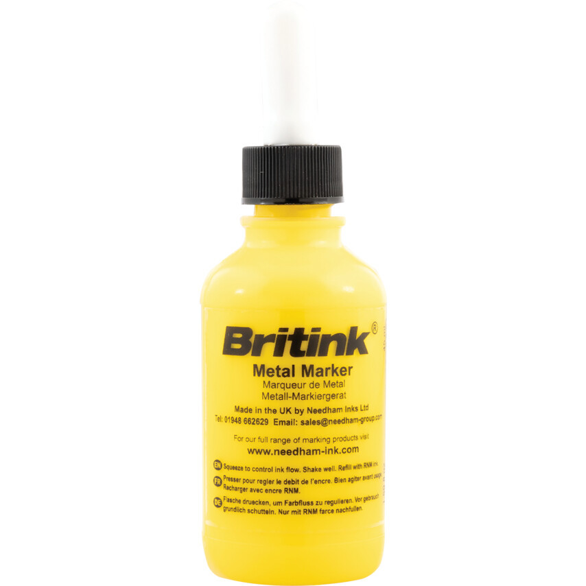 Needham Inks Britink, металевий маркер, білий, перманентний, кругла головка 2.5 мм, фото 1