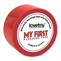 Липка стрічка червона скотч для бондажу Sticky Bondage Tape, Червоний