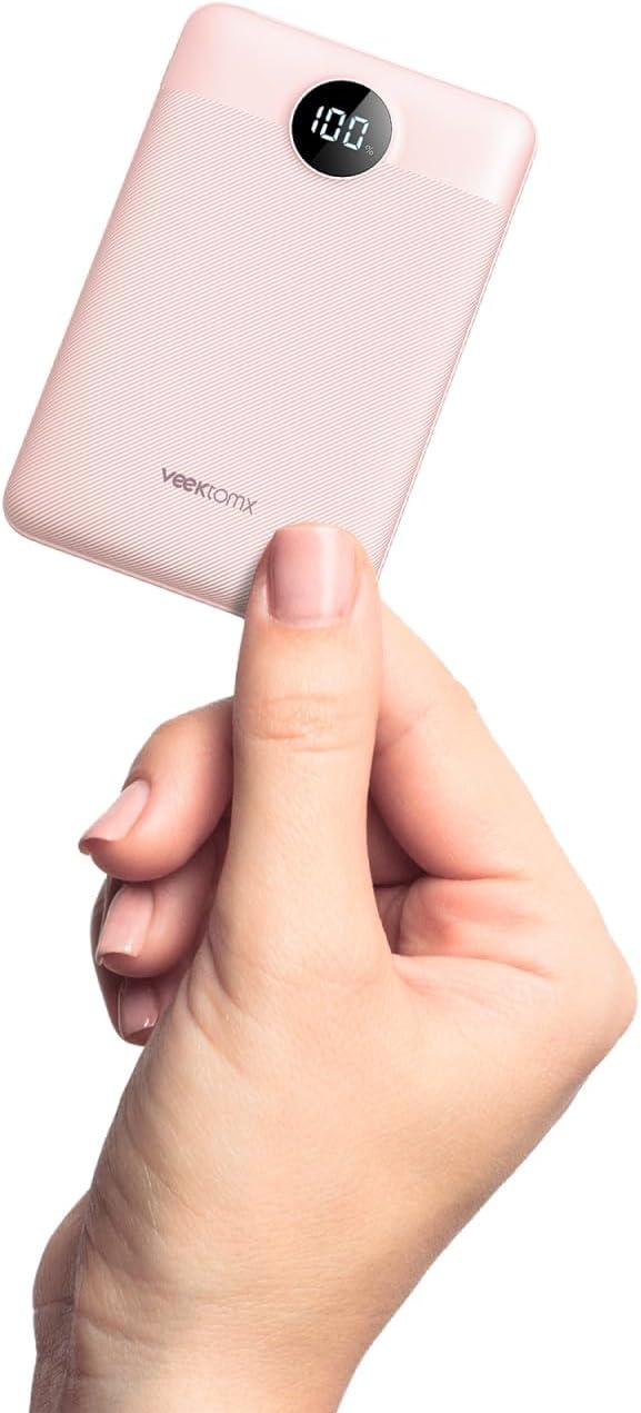 VEEKTOMX Power Bank із швидкою зарядкою 22,5 Вт, 10000 мАг, портативний зарядний пристрій Mini USB C з PD QC 3.0, невеликий акумул