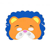 Дитяча маска Лев 16 на 23 см різнобарвний