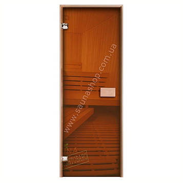 Двері для лазні, сауни 800*2100 мм Бронза