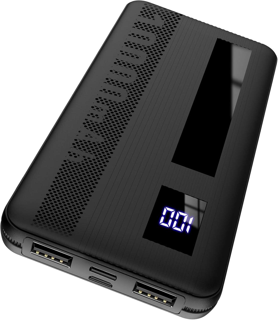 Power Bank, зовнішній акумулятор ємністю 10 000 мАг, швидке заряджання 15 Вт, портативний зарядний пристрій з USB-входом (USB C) і