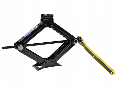 Домкрат гвинтовий ромб з тріскачкою 1,5т висота підйому 375мм Geko G02194, фото 1