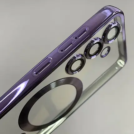 Чохол для Samsung Galaxy S25 чохол з магсейф із захистом камери на телефон самсунг с25 бузковий h3b, фото 3