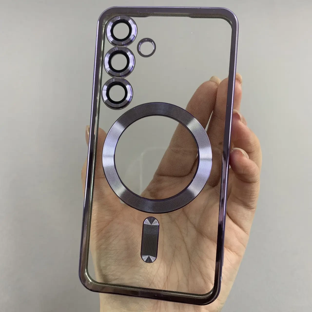 Чохол для Samsung Galaxy S25 чохол з магсейф із захистом камери на телефон самсунг с25 бузковий h3b