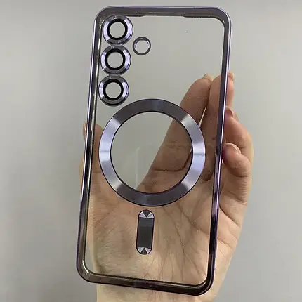 Чохол для Samsung Galaxy S25 чохол з магсейф із захистом камери на телефон самсунг с25 бузковий h3b, фото 1