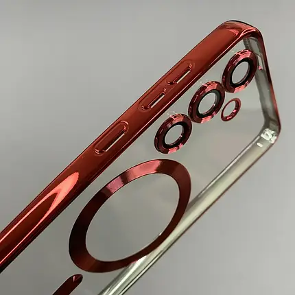 Чохол для Samsung Galaxy S25 чохол з магсейф із захистом камери на телефон самсунг с25 червоний h3b, фото 3