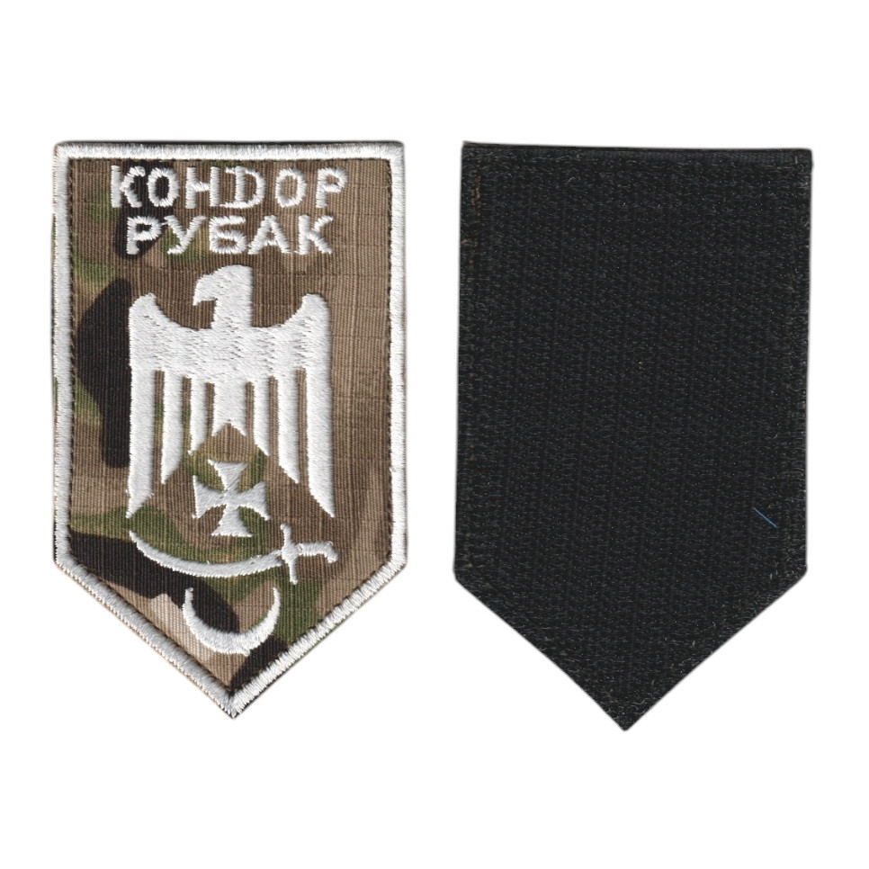 Шеврон ЗСУ, військовий / армійський, Кондор, на липучці, на фоні мультикам, 6 см * 9,5 см, фото 1