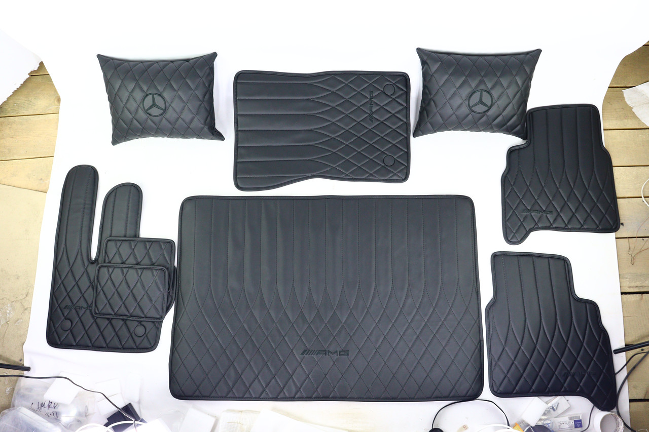 Кілімки в салон чорньо (5+2 шт.) на Mercedes-Benz G-class W463a/W464 2018+, фото 1