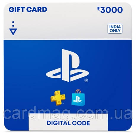Подарункова карта Playstation Network поповнення гаманця на суму 3000 INR Рупій, (Регіон Індія), фото 1