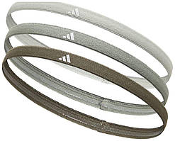 Пов'язки на голову Adidas Hairbands 3pk зелений, темно-сірий, сірий Уні One Size