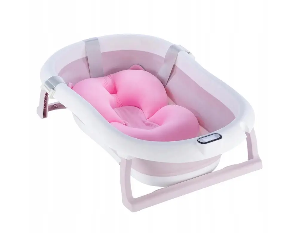 Дитяча складана ванночка з вкладнем і термометром 77.5х48х20.5 см для купання., фото 1