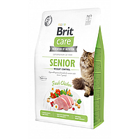 Сухий корм Brit Care Cat GF Senior Weight Control для котів похилого віку з надмірною вагою курка 2 кг