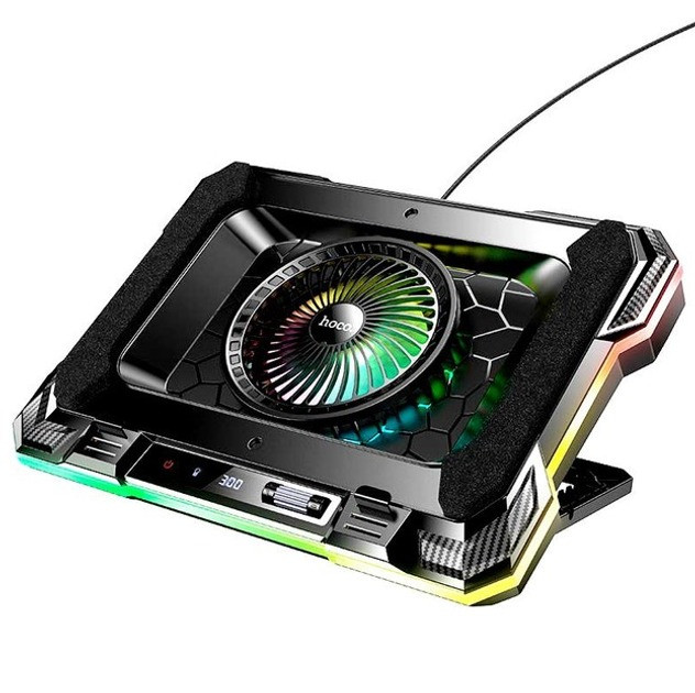 Охолоджувальна підставка для ноутбука Hoco Monnlight DH20 |10RGB Mode, 7 level, 2USB|, фото 1