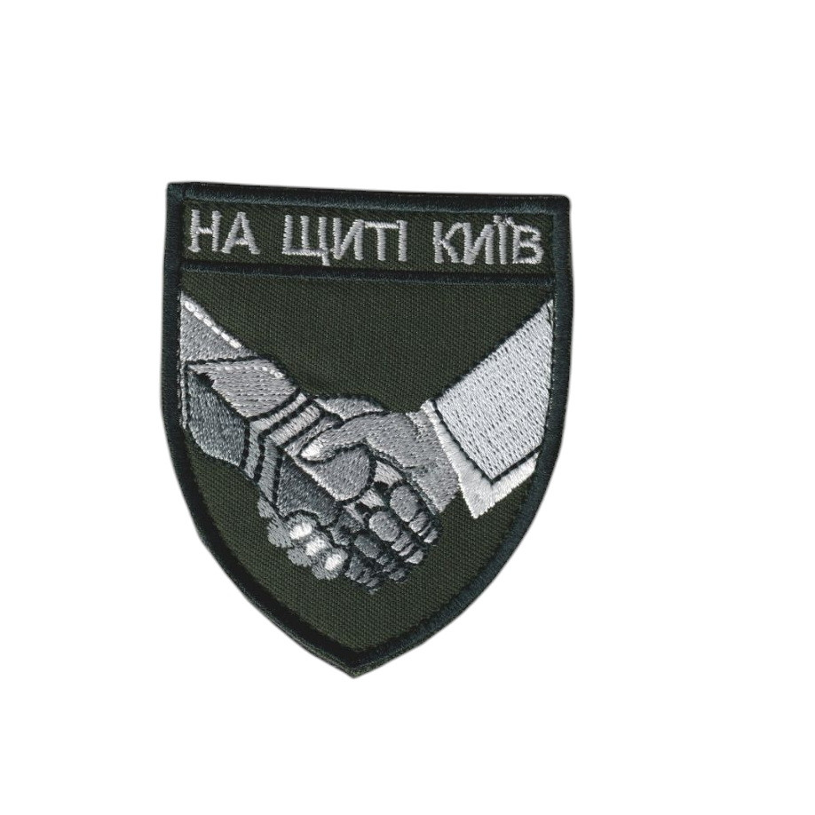 Шеврон військовий / армійський,на щиті евакуація полеглих, на липучці, на оливці, ЗСУ. 8 см * 7 см, фото 1