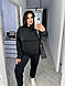 Жіночий велюровий прогулянковий м'який костюм з 3Д тисненням велюр спорт штани та худі великого розміру, фото 4