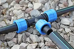 Трійник затискний 16х16х16 мм, для крапельної стрічки, (фурнітура для монтажу крапельного поливу)