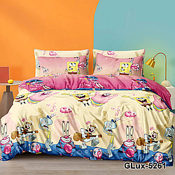 Полуторний комплект з бязі для дітей та підлітків "Спанч Боб"