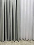 Однотонна штора блекаут (Blackout) Колір: світло-сірий, фото 8