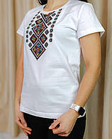 Футболка з вишивкою жіноча Олена на білому, футболка вишивка,футболка вишиванка,футболка з вишиванкою,футболка вишита