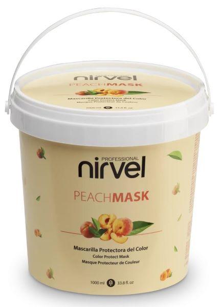 Маска для захисту кольору фарбованого волосся персикова Nirvel Peach Mask, фото 1