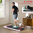 Бігова доріжка Treadmill C1 компактна 10 км/год, до 120 кг Рожева., фото 6