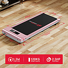 Бігова доріжка Treadmill C1 компактна 10 км/год, до 120 кг Рожева., фото 8