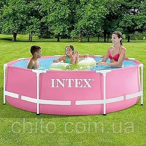 Intex 28290 каркасний басейн 244 x 76 см 2843 л рожевий, фото 1