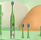 Зубна щітка дитяча на батарейках, 3 насадки 6 кольорів, фото 10