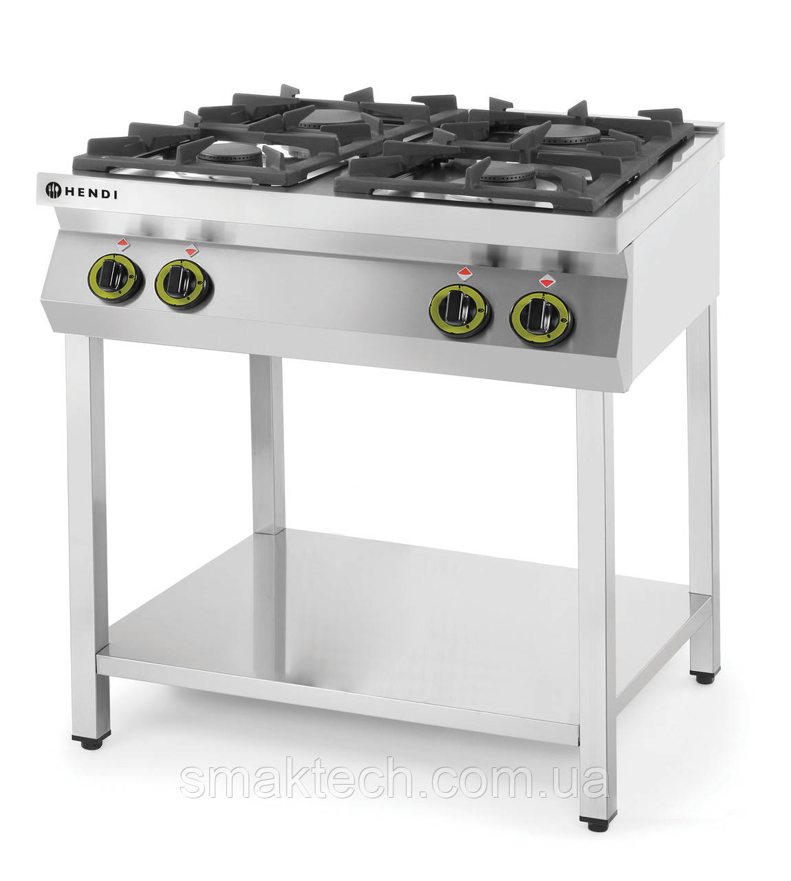 Плита газова 4-х конфоркова Kitchen Line на відкритому модулі 800x700x(H)900 мм 19 кВт 227589 Hendi Stainles
