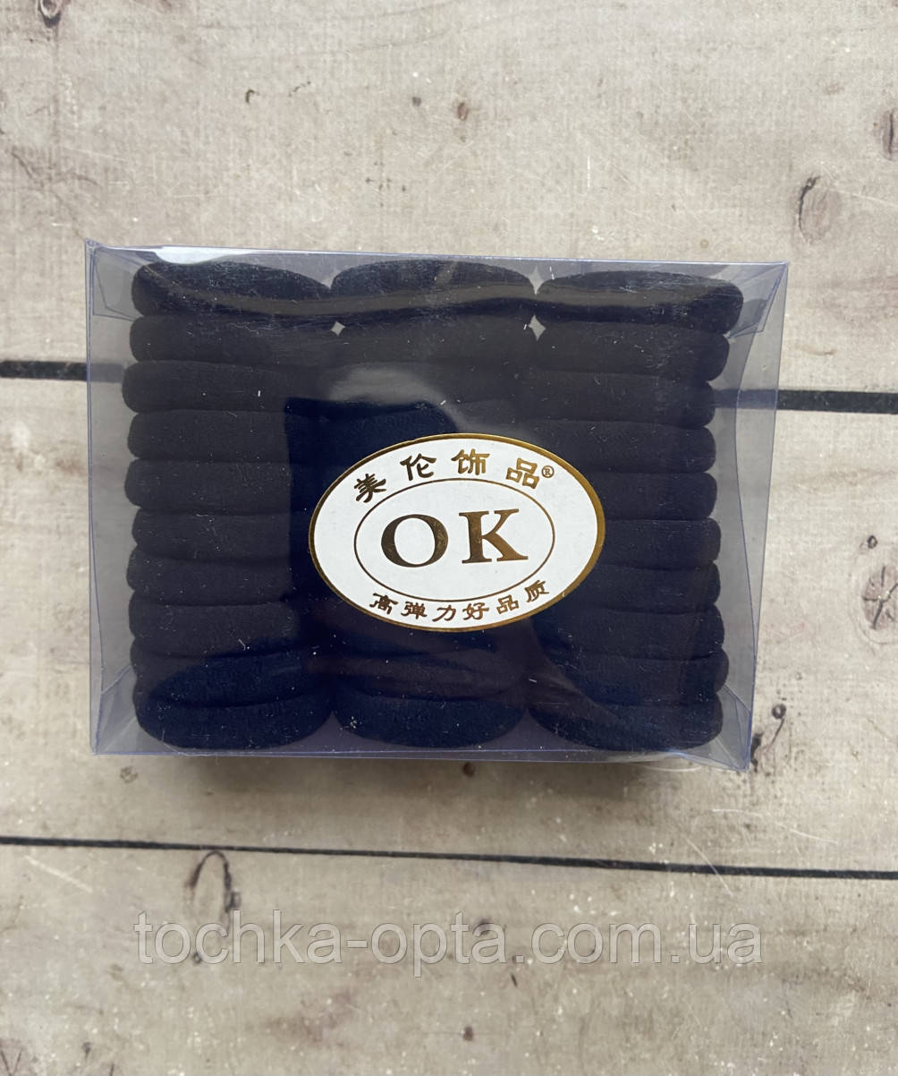 Гумки чорні 30 штук у коробці мікрофібра, фото 1