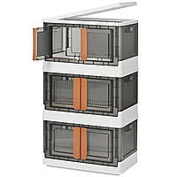 Модульна пересувна шафа ПВХ на 216 л. Збірна пластикова шафа-органайзер із 3 ящиків
