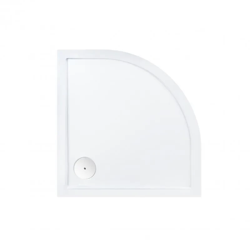 Душовий піддон Qtap Robin 308812C 80×80×12 см, акриловий, білий, з сифоном і ніжками